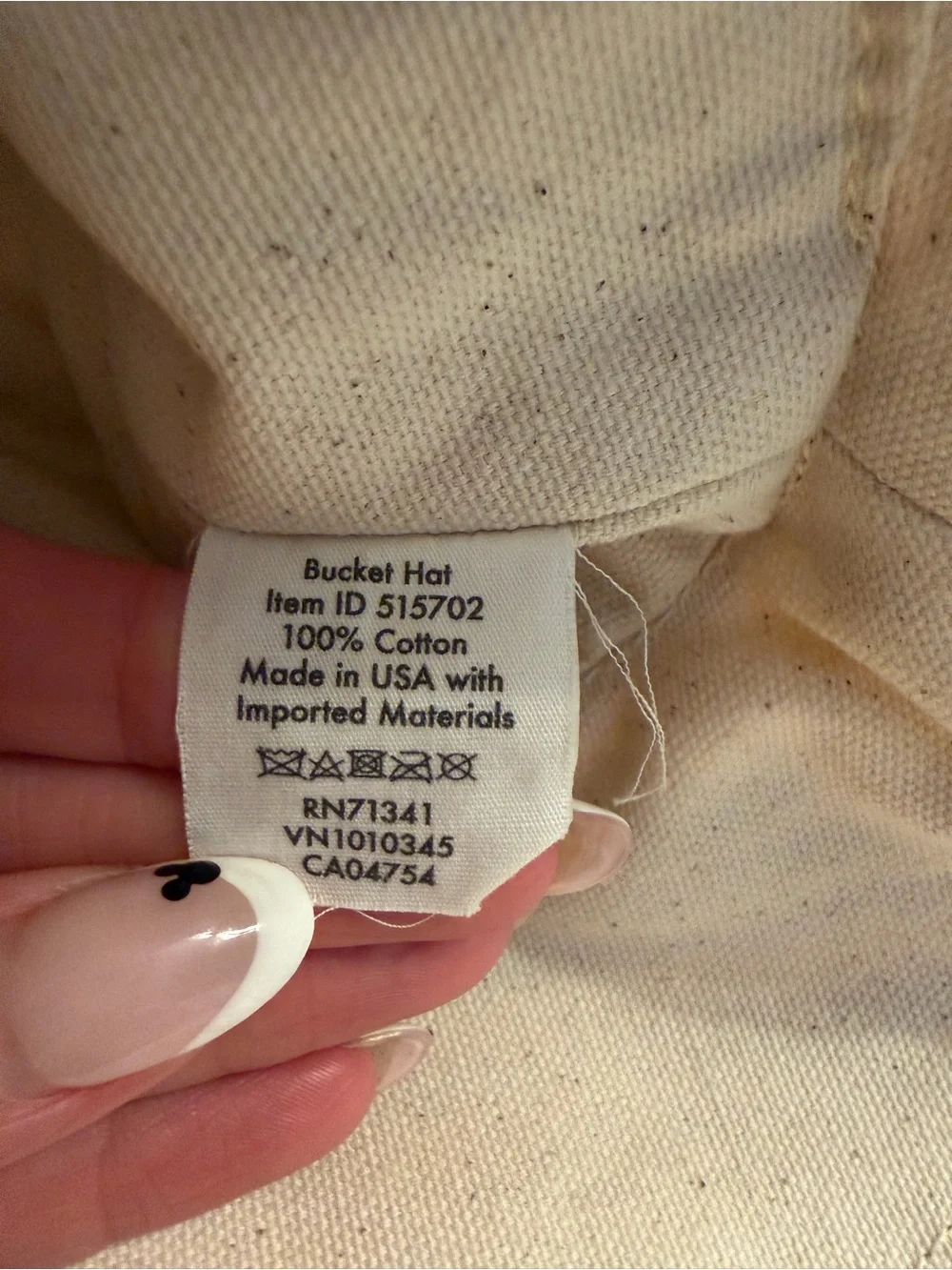 EUC! LL Bean x Erin Flett Navy Stripe Bucket Hat - Blue & White